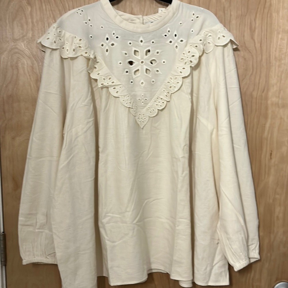 Madewell Cutout Collar Shirt NWT